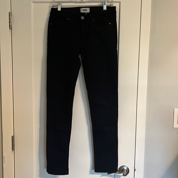 Paige Skyline Skinny Black Jeans - Picture 1 of 5